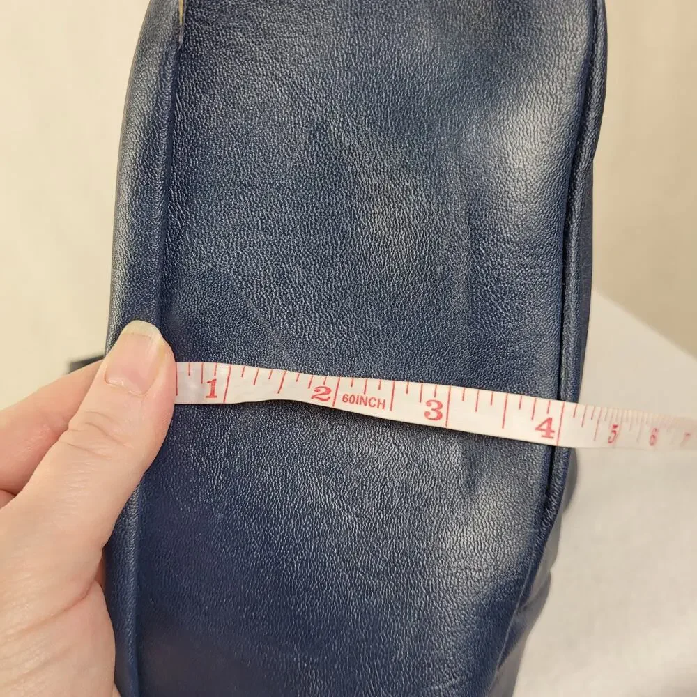 Relic Bleeker blue vegan leather large multipocket tote bag